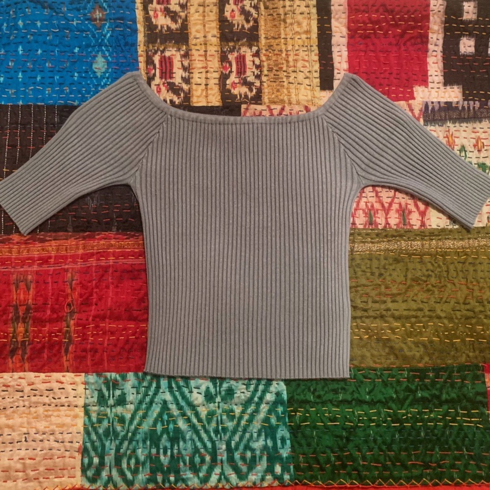 🦋Teal Ribbed Crop Top🦋 - Picture 4 of 4